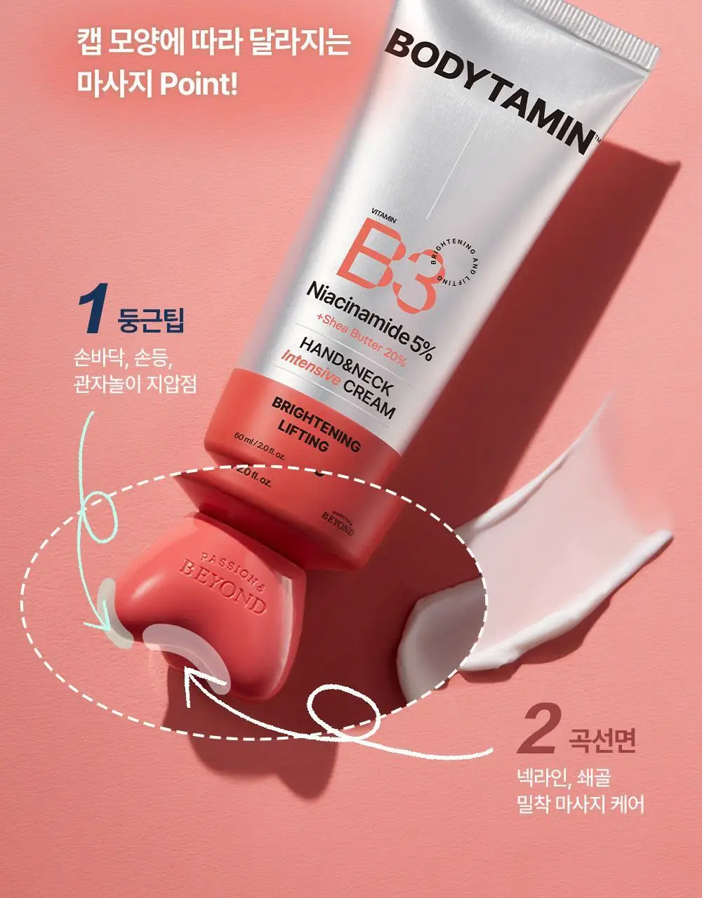 [NEW괄사형]비욘드 바디타민 핸드&넥크림 60ml(미백/주름/괄사케어) 3종 택1 상세페이지 43